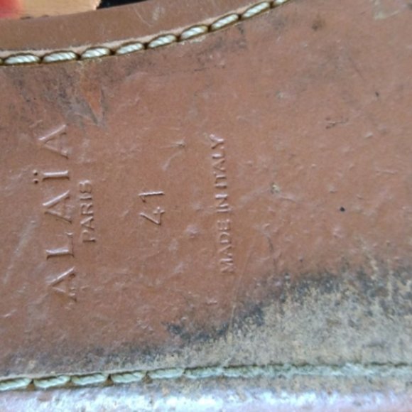 Alaia Paris $1000 Metallic Suede Sandals Sz 41 - Picture 6 of 6